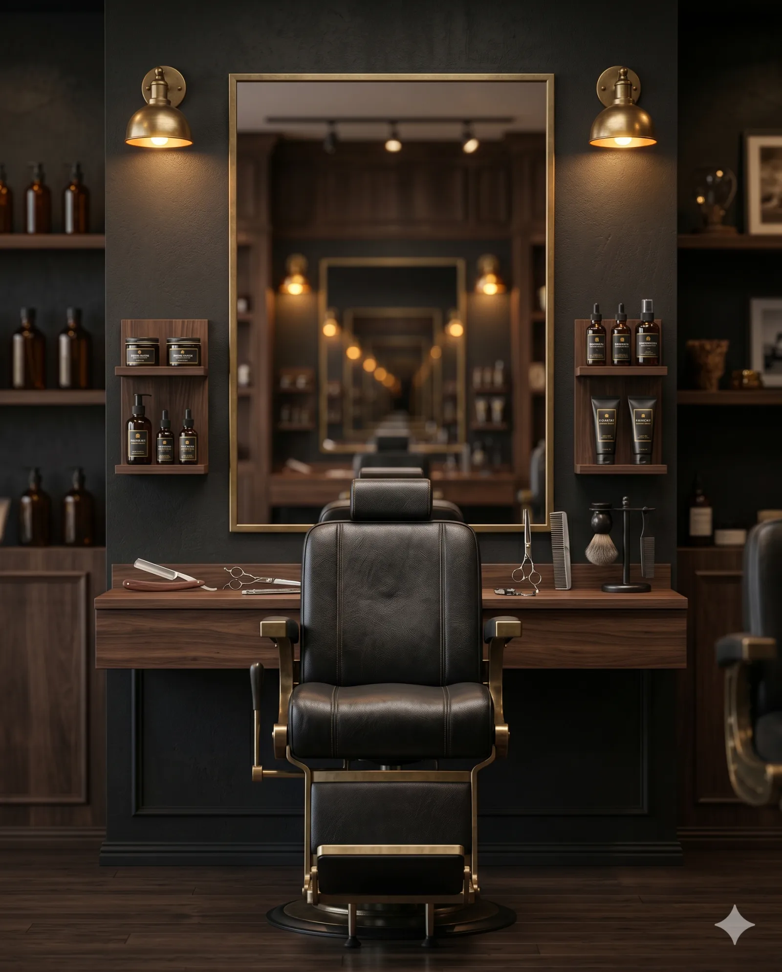 Interiér barbershopu