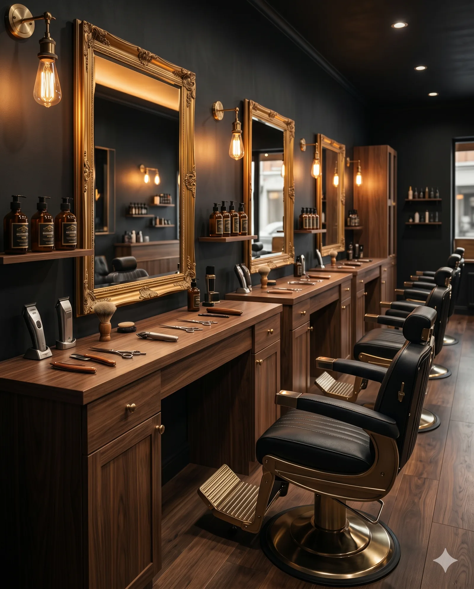 Interiér barbershopu