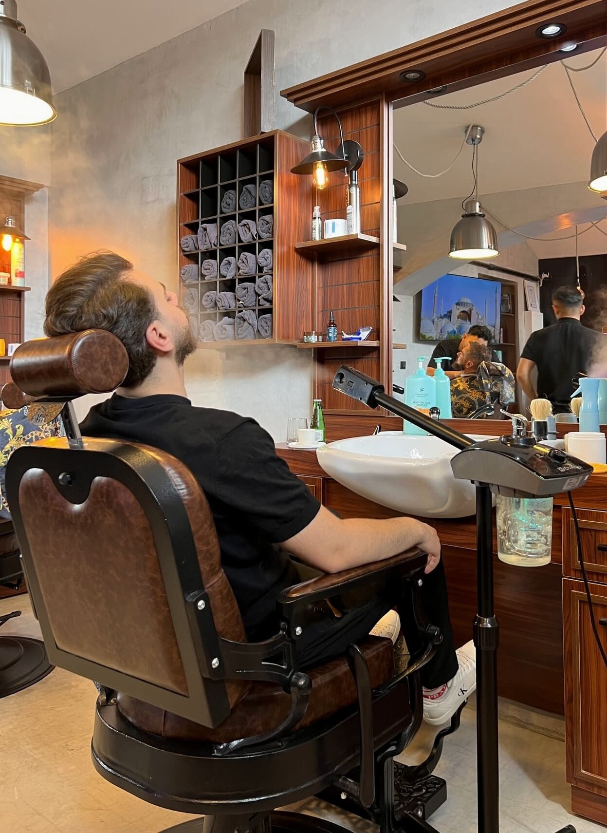Pára na obličej — JZP Barbershop Praha